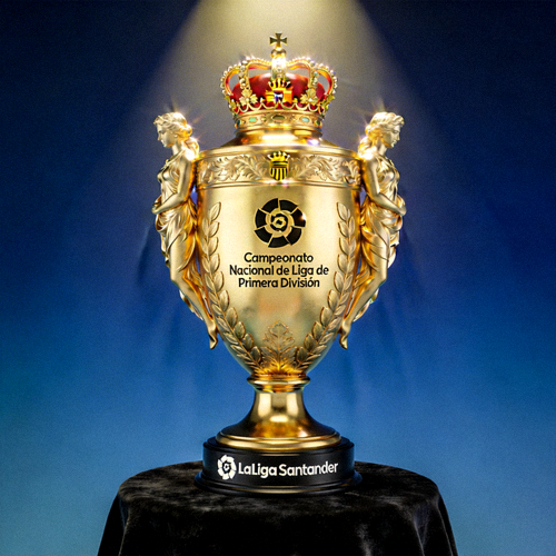 西甲冠军奖杯拉里加奖杯展示